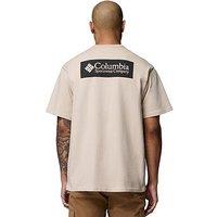 Columbia Men'S Heavyweight Back Graphic Short Sleeve T Shirt - Beige