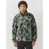 Columbia Mens Timber Crest Printed Half Zip Fleece - Green