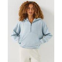 Under Armour Womens Training Icon Fleece 1/2 Zip Hoodie - Blue