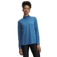 Under Armour Women'S Tech Twist 1/2 Zip Training Top - Aegean Blue / Blackout Navy