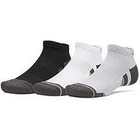 Under Armour Unisex 3 Pack Low Socks - Mod Gray / White / Jet Gray