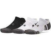 Under Armour Unisex 3 Pack No Show Socks - Grey