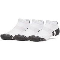 Under Armour Unisex Training Tech 3 Pack Low Socks - Black - White