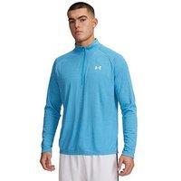 Under Armour Mens Training Tech Textured 1/2 Zip - Blue