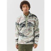 Columbia Mens Helvetia Ii Printed 1/2 Snap Fleece - Green