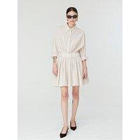 Jovonna London Noela Women'S Belted Shirt Mini Dress - Cream