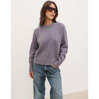 Pretty Lavish Mala Long Sleeve Classic Knit Jumper - Blue
