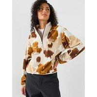Columbia Womens Sequoia Grove Ii Printed 1/2 Zip Fleece - Brown