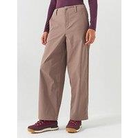 Columbia Womens Roc Tech Stretch Canvas Wide Leg Trousers - Brown