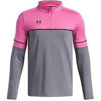 Under Armour Junior Boys Challenger Training Quarter Zip - Titan Gray/Pink Frenzy/Black