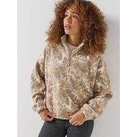 Columbia Womens Timber Meadow Printed 1/2 Zip Fleece - Beige