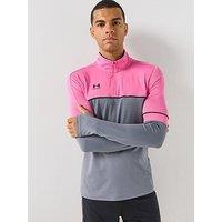 Under Armour Mens Challenger Training Quarter Zip Midlayer Top - Grey