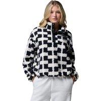 Columbia Womens Helvetia Ii Printed Cropped Half-Snap Fleece - Black