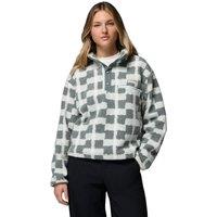 Columbia Womens Helvetia Ii Printed Cropped Half-Snap Fleece - Green