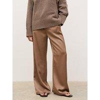 Pretty Lavish Breya Satin Drawstring Trousers - Mocha