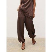 Pretty Lavish Breya Balloon Trousers - Brown