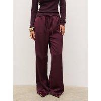 Pretty Lavish Breya Satin Drawstring Wide Leg Trousers - Red