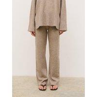 Pretty Lavish Kimberley Wide Leg Knit Trousers - Beige