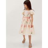 Monsoon Girls Floral Tunic Dress - Ivory