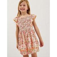 Monsoon Girls Summer Solistice Printed Viscose Playsuit - Pink