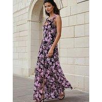 Religion Floral Prime Print Ruffle Dream Maxi Dress - Pink