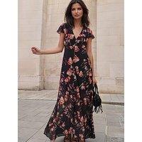 Religion Floral Print Maxi Dress - Pink