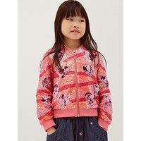 Monsoon Girls Summer Solstice Sequin Bomber Jacket - Pink