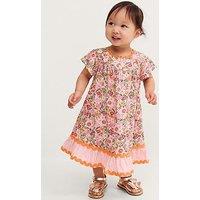 Monsoon Baby Girls Summer Solistice Viscose Dress - Pink