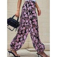 Religion Floral Prime Print Balloon Helena Trousers - Pink
