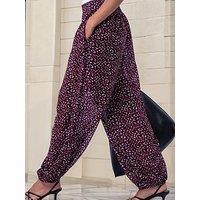 Religion Dot Blend Print Port Balloon Helena Trousers - Red