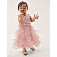 Monsoon Baby Girls Daisy Cancan Swirl Dress - Pink