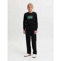 Jack & Jones Junior Boys Crew Neck Sweatshirt And Joggers Set - Black
