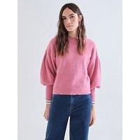 Compania Fantastica Women'S Balloon Sleeve Knit Jumper - Pink