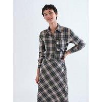 Compania Fantastica Plaid Ruffle Shirt - Green