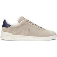 Polo Ralph Lauren Mens Heritage Court Leather Lace-Up Trainers - Beige