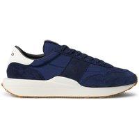 Polo Ralph Lauren Mens Train 89 Suede-Panelled Lace-Up Trainers - Navy