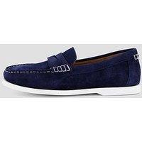Polo Ralph Lauren Mens Suede Slip-On Penny Loafers - Navy