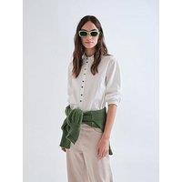 Compania Fantastica Women'S Rainbow Bead Button-Through Shirt - White