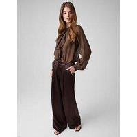 Guess Flora Wide Leg Pant - Brown