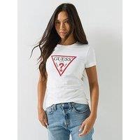 Guess New Short Sleeve Original Hotfix T-Shirt - White