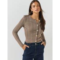 Guess Long Sleeve Carmen Cardi Sweater - Grey