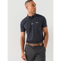 Boss Mens Golf Paddy Tech Stretch Polo Shirt - Blue