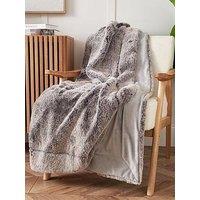 The Very Collection Luxury Nordic Faux Fur Throw 152X127Cm - Grey