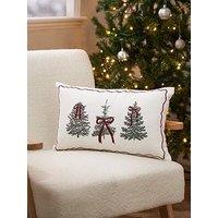 The Very Collection Embroidered Christmas Tree Bolster Cushion