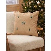 The Very Collection Mini Embroidered Christmas Tree Cushion