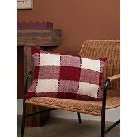 The Very Collection Woven Country Check Bolster Cushion