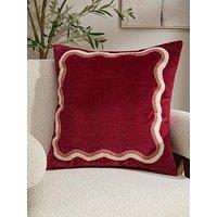 The Very Collection Embroidered Scallop Frame Cushion