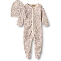Wheat Baby Girls Floral Sleepsuit & Hat Giftbox - Pink
