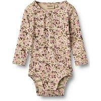 Wheat Baby Girls Liv Floral Long Sleeve Bodysuit - Cream