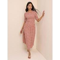 Nobodys Child Shay Shirred Floral Midi Dress